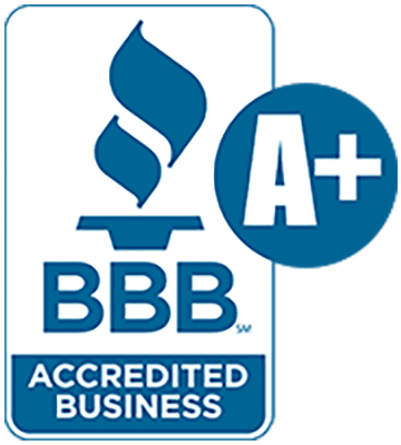 BBB accredited business, A+ rating